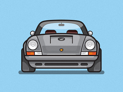 Porsche 911 car geometric illustration mark monoline porsche stance track