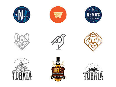 Logo Lounge 10 animal badge beer branding fox identity lion logo mark thicklines waffles