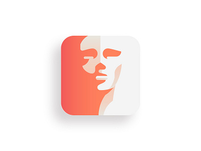 Skincare App Icon app badge face icon illustration orange people skincare woman