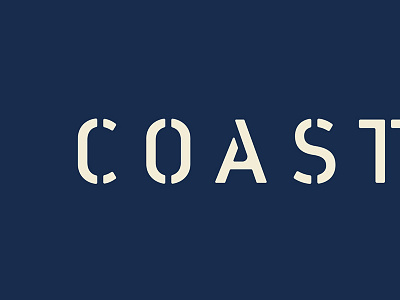 Stencil beach branding coast custom letter logo stencil type