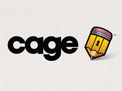 Cage Logo application design logo pencil