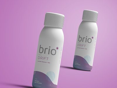 Brio* CBD bottle designs branding cbd logo design packaging purple sleep