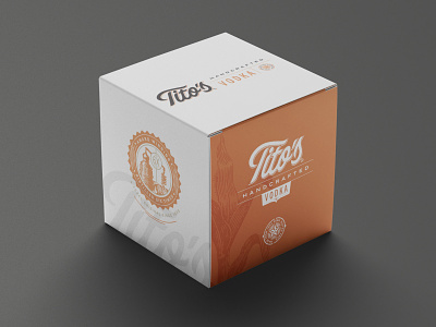 Titos Box box brandid branding brandsystem identity liquor packaging script spirits type vodka