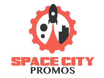 Space City II city logo retro rocket space spaceship vector