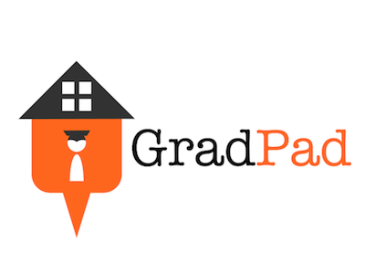GradPad Logo app grad house logo vector