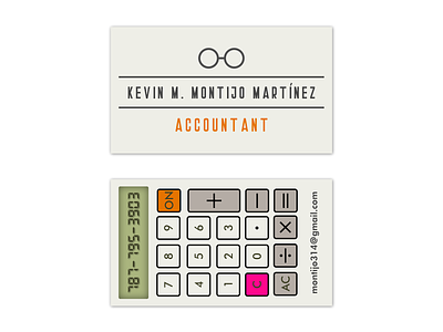 Accountant Business Card accountant accounting affinity affinity designer busines business card calculator finance glasses illustration vector