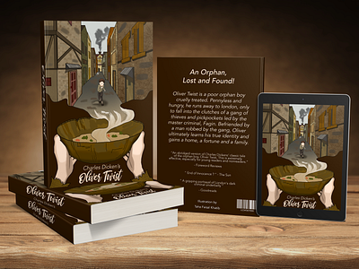 Story Book Cover Design - Oliver Twist adobe photoshop design digital art digital paint