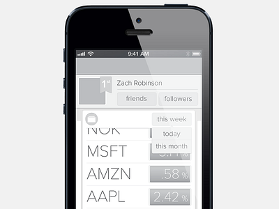 Stock App iPhone (wireframe)