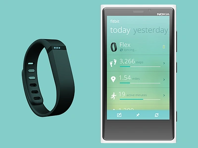 FITBIT WP CONCEPT app fit bit fitness health lumia performance tracking windows 8 windows phone