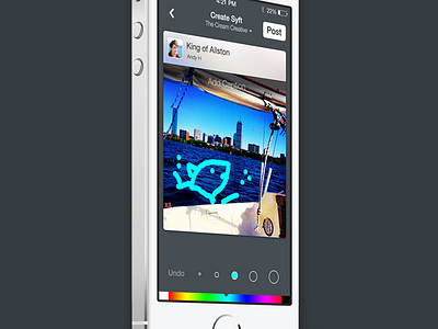 Draw on Photo app chat design draw iphone photo share social tag