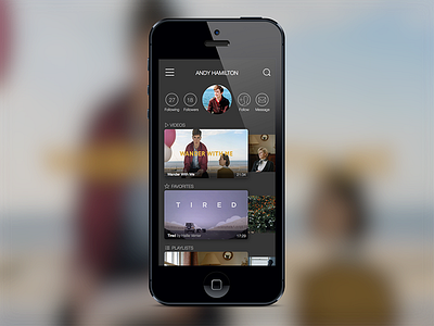 Video App app clean design movie profile ui video