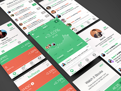 Bullseye Beta app design flat graph ios iphone mobile social stock