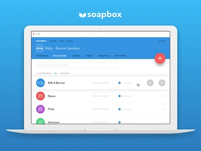 Soapbox Web App early design app cms content design icons material web website