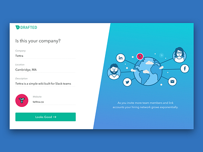 Drafted Onboarding app design illustration onboarding profile web welcome