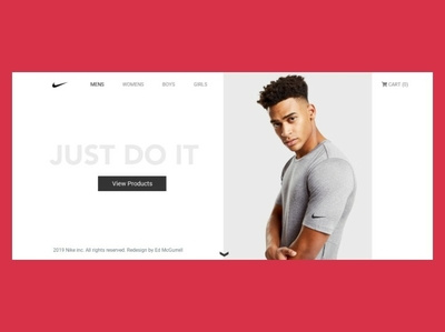 Nike UI Concept web design