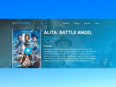 BOLTSTREAM - movie streaming web design ( UI / UX Case Study ) case study design movie movie app movie website streaming app ui ux web website