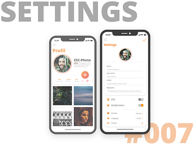 007 Settings Daily UI app daily 100 challenge figma interface design ios product design ui ux design