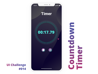 014 Countdown Timer adobe illustrator adobe photoshop app daily 100 challenge experience figma illustration interface design ios product design ui ux design