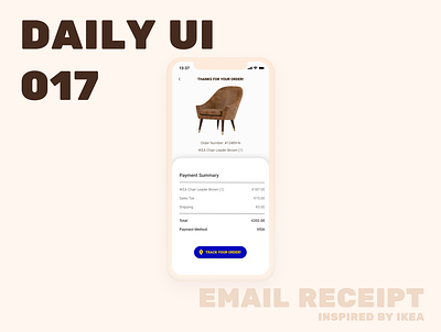 Email Receipt- Daily UI app daily 100 challenge design figma ios typography ui ui ux design