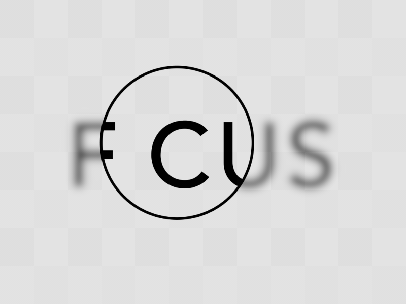 FOCUS animation kinetic typography motion motion blur typography