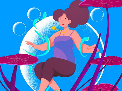 Deep Dive! aftereffects art branding bubbles character character animation characterdesign design digital art illustration ocean photoshop storyboard vector woman