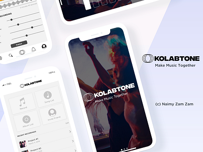 Kolabtone - Make Music Online (App Design) app design design ios design mobile app design sketch ui ux design