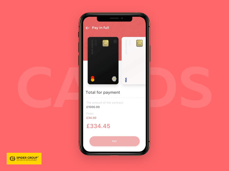 Cards app card interface ios payment ui