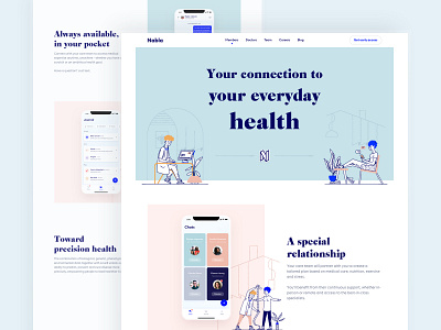 Nabla brand brand identity branding health app website