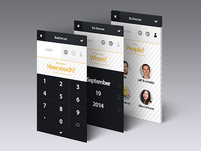 Tricount. application bank count expenses group ios money tricount ui ux yellow