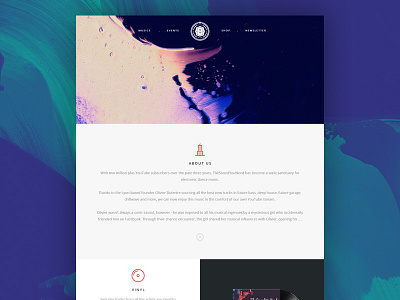 About Page about flatdesign minimal music paint thesoundyouneed tsyn ui ux vinyl web website