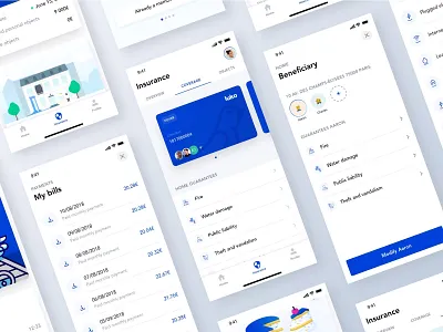 Luko V.1 📱📱📱 app beneficiary bills cards coverage emmanuel emmanuel julliot guarantee illustrations insurance insurance app insurance company interface ios luko mobile mobile app ui ux