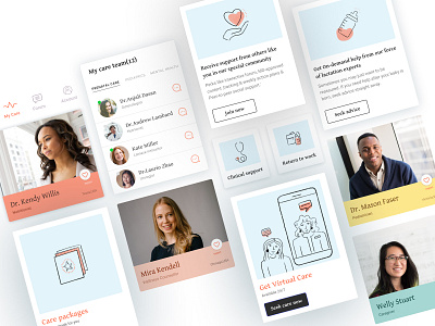 Femtech App 2020 app dailyui design digital dribbble femtech health healthcare healthcare app responsive design services ui uidesign uiux uxdesign women