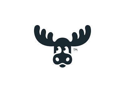 Lucky Little Moose animal branding children cute design icon kids logo mark moose toys vector
