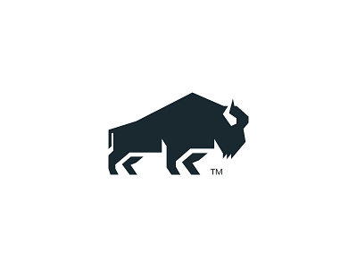 Bison animal bison bull corporate identity logo mark