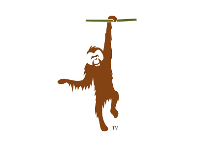 Orangutan corporate design icon identity logo monkey orang utan outdoors
