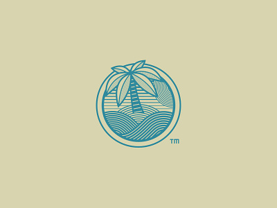 Private Island design holiday icon island logo outdoors palm record tree