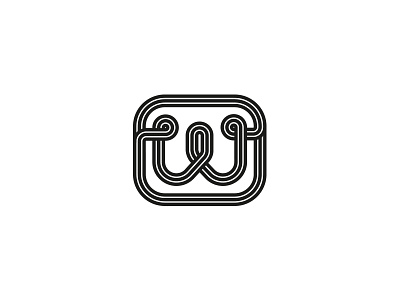 Webflow Mark design dynamic flow icon letter logo print road track w web