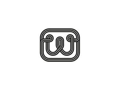Webflow Mark design dynamic flow icon letter logo print road track w web