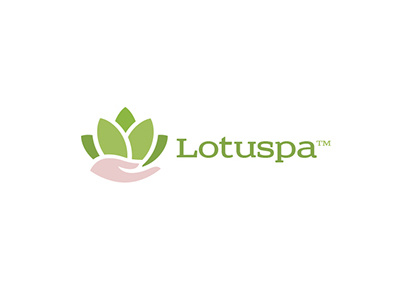 Lotus Spa burnell colour design hand logo lotus mark neil
