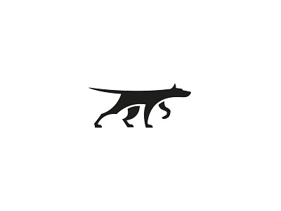 Pointer alert animal burnell design dog logo mark minimal neil vector