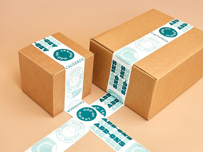 Add-On Market packing tape brand design branding graphic design logo packaging packing tape tape design typography