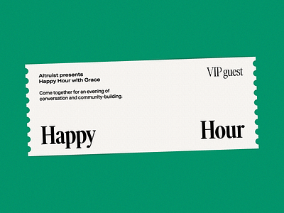 Happy Hour with Grace art direction brand design branding design exclusive fintech graphic design happy hour invitation ticket typography virtual events