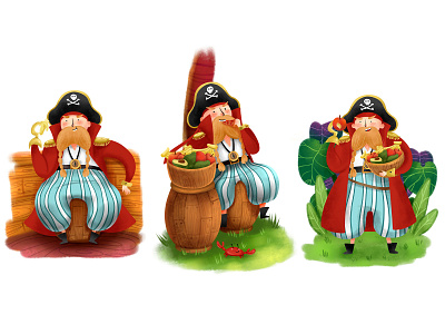 Pirate character design children book illustration illustration