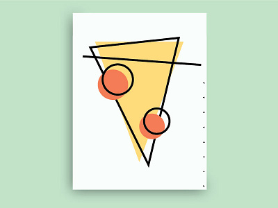 PIZZAAA abstract cheese illustration illustrator pepperoni pizza