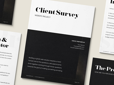 Client Survey | Website Project client contract freelance freelance business graphic design ui ui design ux web design