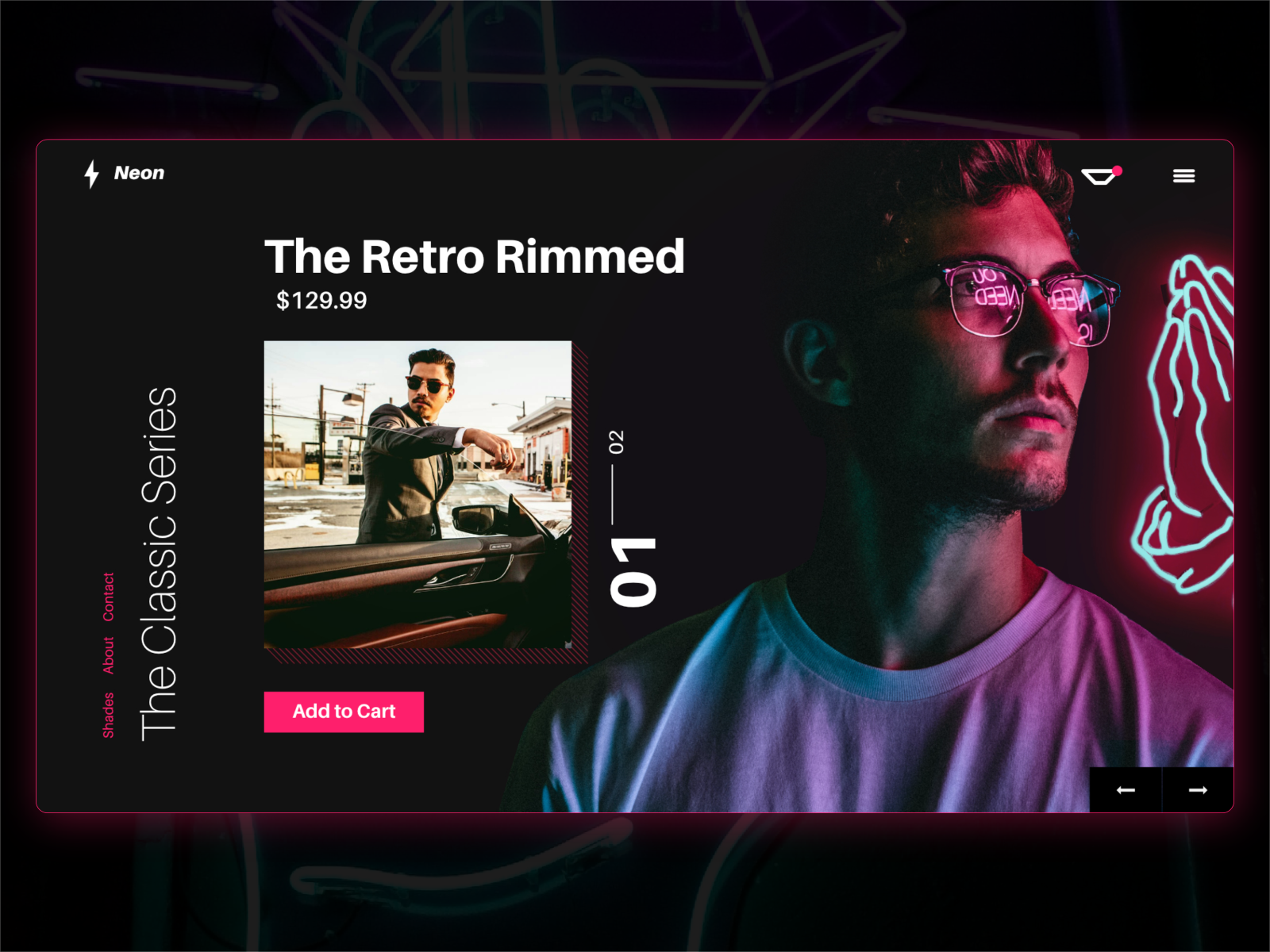 neon sunglasses designer