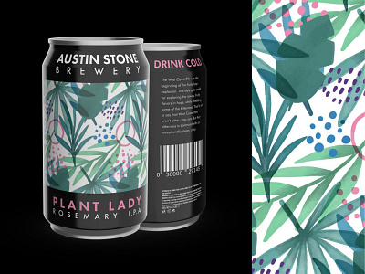 Plant Lady Rosemary IPA 3d beer can branding figma graphic design illustration ipa vectary 3d