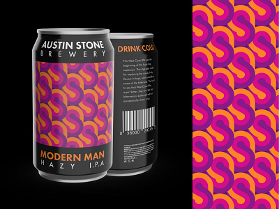 Modern Man | Hazy I.P.A. beer can beercan branding branding design figma graphic design illustration ipa typography vectary vector