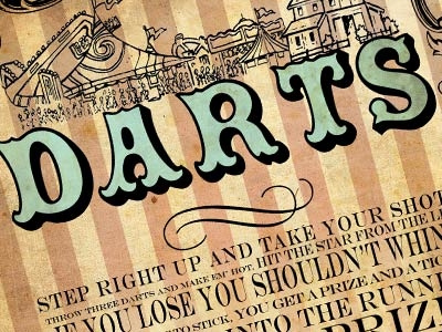 Darts Wedding Poster carnival graphic design poster typeography wedding