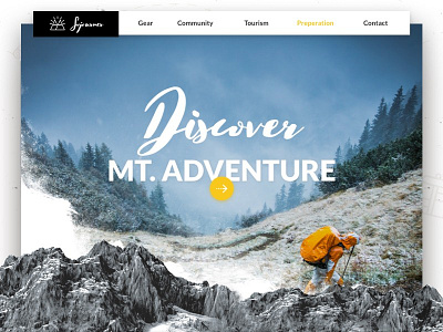 Outdoors Website Concept landing page ui user experience user interface ux web design